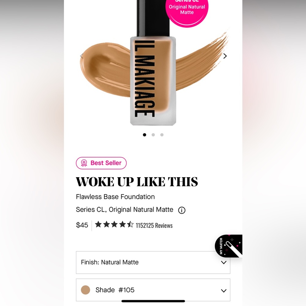 IL MAKIAGE Woke up like this shade #105 NEW